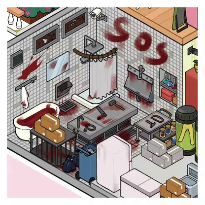 Plus Cozy Home – 3D Miniature Sticker Scenes - 2 Theme Sets: Cozy Home | Game Room