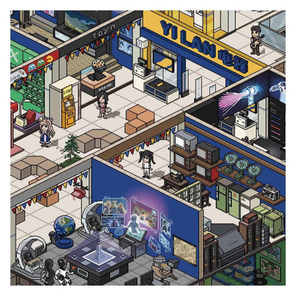 Plus Supermarket World – 3D Miniature Sticker Scenes - 2 Theme Sets: Supermarket World | Electronics City