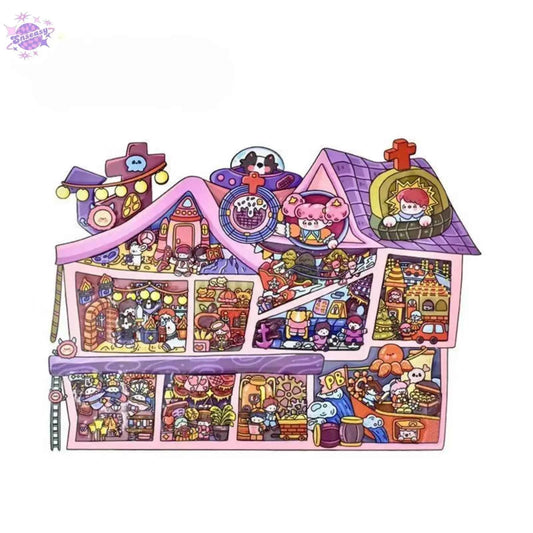 Plus Royal Apartment & Ghost Hotel – 3D Miniature Sticker Scenes - 2 Theme Sets: Royal Apartment | Ghost Hotel