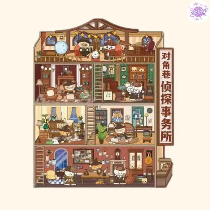 Magic Apprentice – 3D Miniature Sticker Scenes - 4 Theme Sets: Detective Agency | Mystery Hotel | Archaeological Adventure | Cat Research Institute