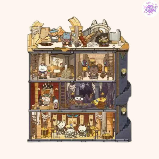 Magic Apprentice – 3D Miniature Sticker Scenes - 4 Theme Sets: Detective Agency | Mystery Hotel | Archaeological Adventure | Cat Research Institute