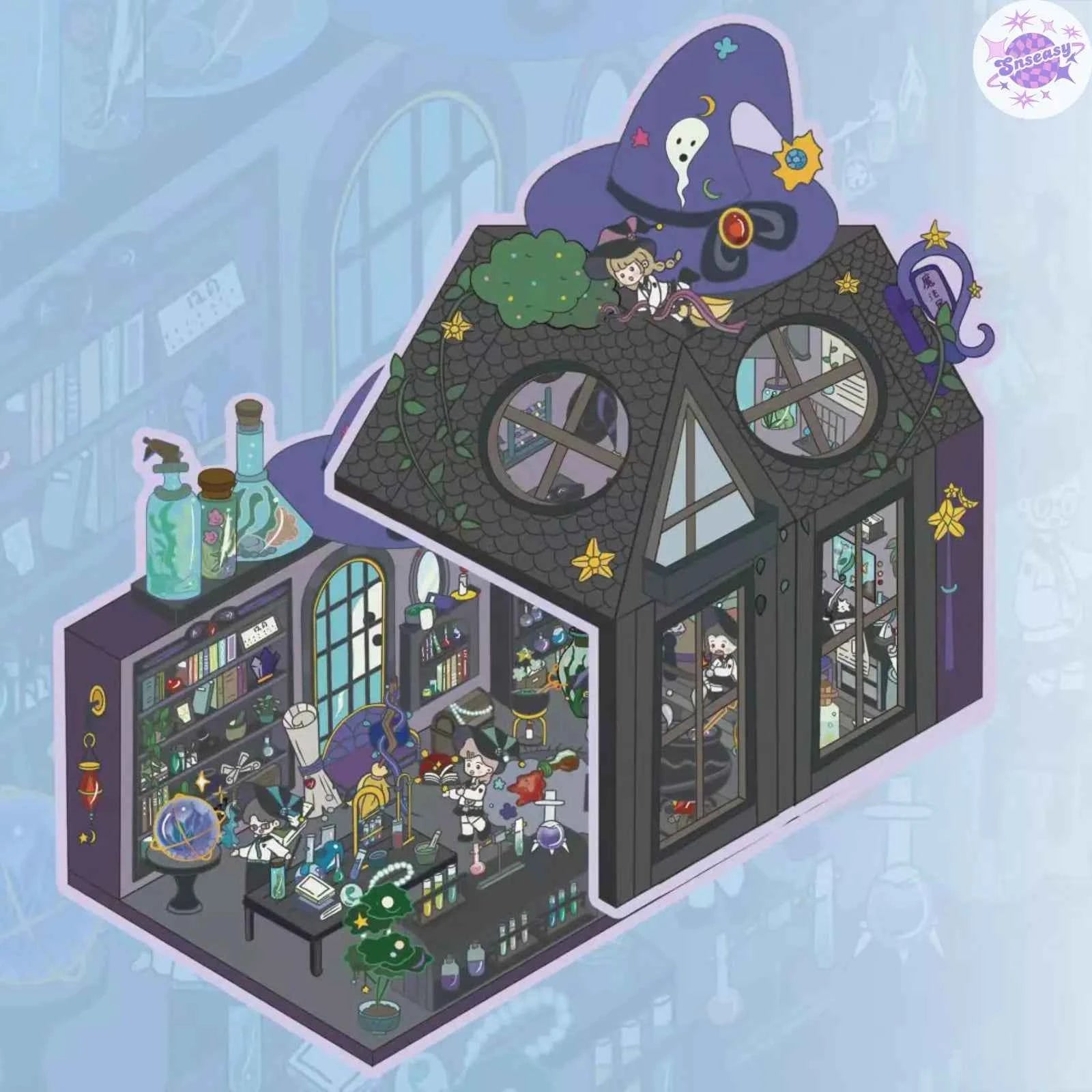 Plus Fairy Tale Castle – 3D Miniature Sticker Scenes - 2 Theme Sets: Fairy Tale Castle | Magic Cottage