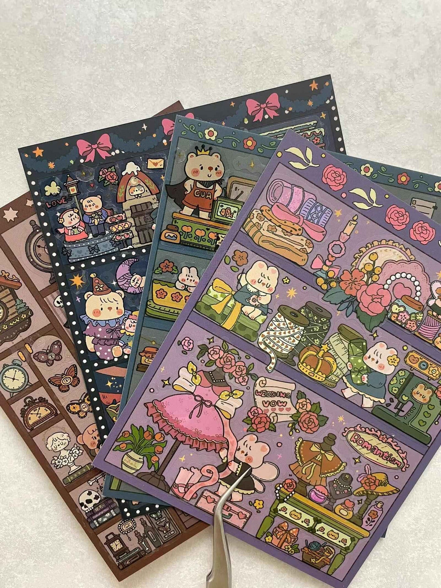 Cute Bunny Mini 1.0 – 3D Miniature Sticker Scenes - 4 Theme Sets