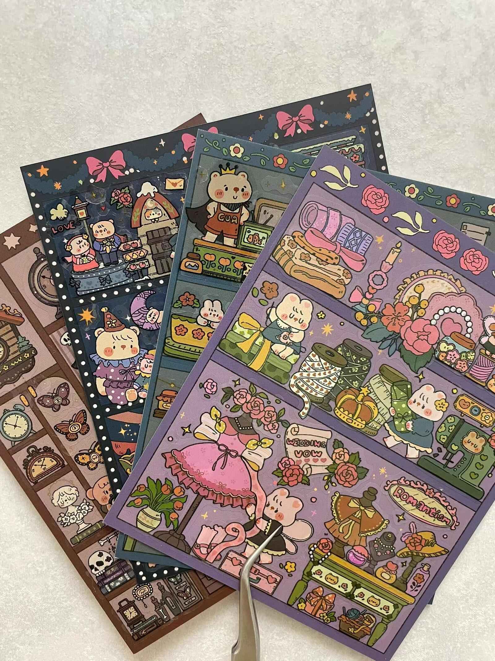 Cute Bunny Mini 1.0 – 3D Miniature Sticker Scenes - 4 Theme Sets