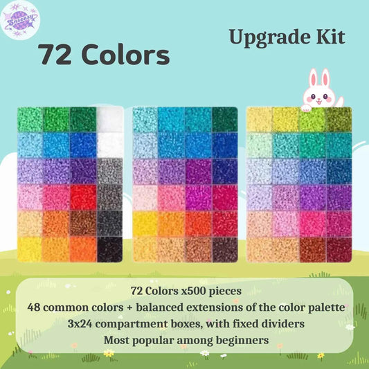 Perler Beads-72 Colors Fuse Beads Upgrade Kit
