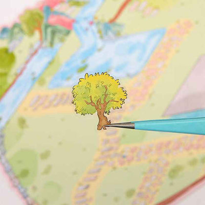 Chinese-Style Market – Plus Size 3D Miniature Sticker Scenes – 4 Theme Sets: Garden Fair | Floating Market | Forest Bazaar | Fireworks Festival