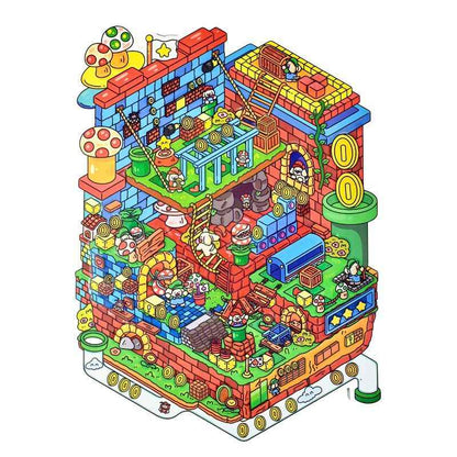 Video Game Style Plus Size – 3D Sticker Scenes – 2 Theme Sets: Puppy Pipe Adventure | Wilderness Challenge