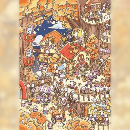 Treehouse Seasons 3D Scene Sticker Plus Size 4 Theme Sets: Spring Treehouse | Summer Treehouse | Autumn Treehouse | Winter Treehouse