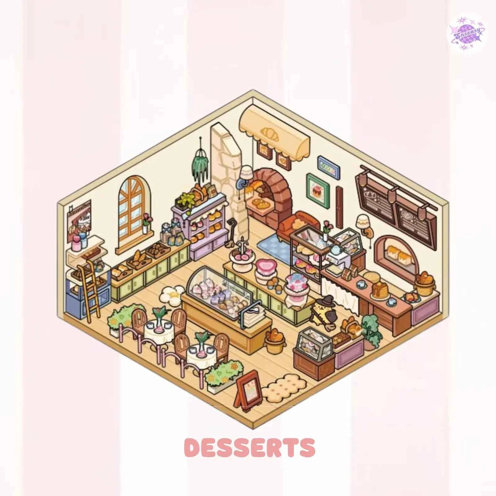 A Day with Cute Bear – 3D Scene Sticker with Bonus Magnetic Sheet – 4 Theme Sets: Stay-at-Home | Work | Camping | Desserts