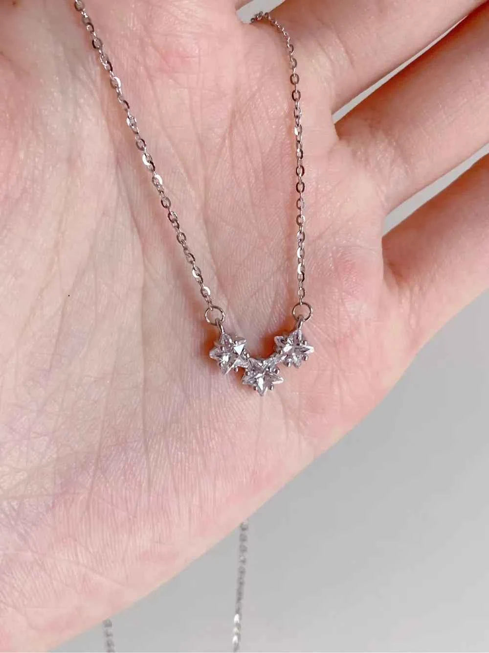 "Brilliant Starlight" 925 Sterling Silver Necklace - Perfect Birthday Gift for Her