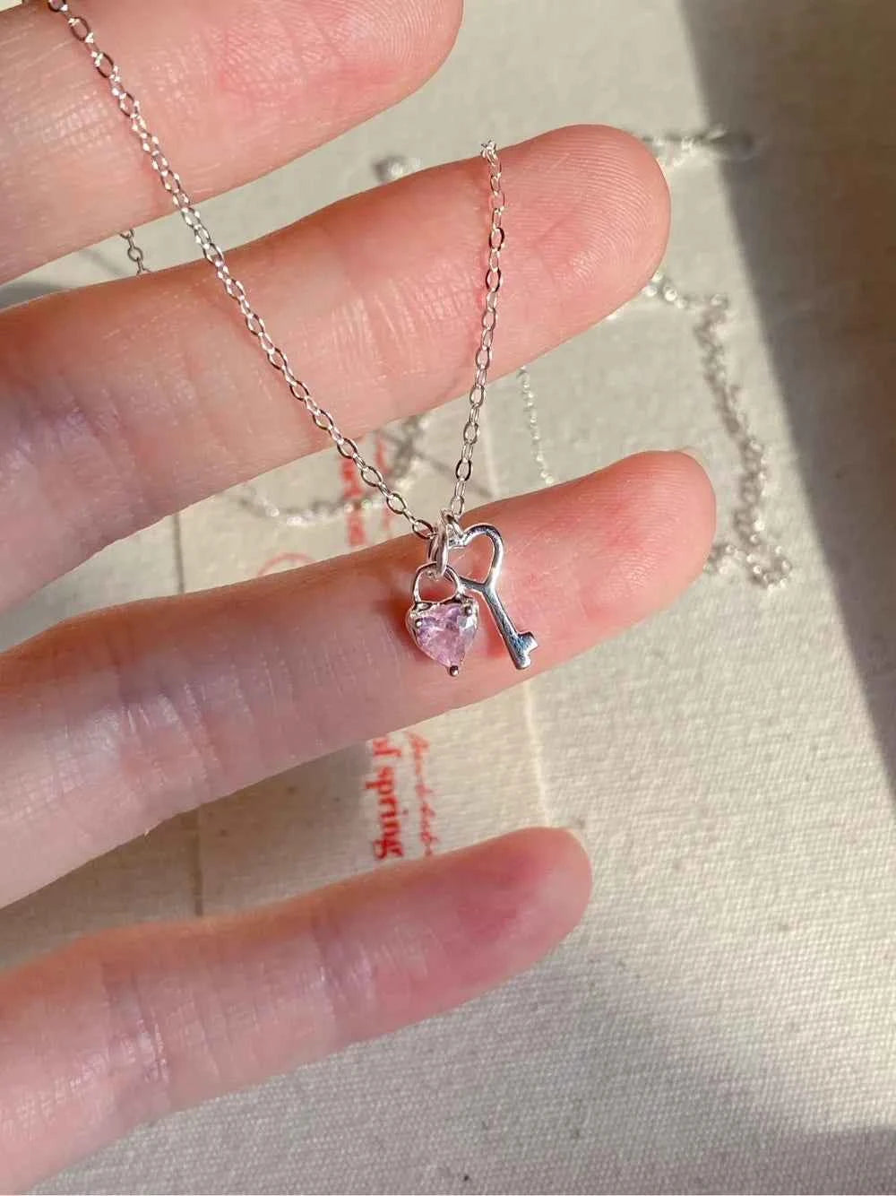 "Sweetheart Key" 925 Sterling Silver Necklace - Perfect Birthday Gift for Her