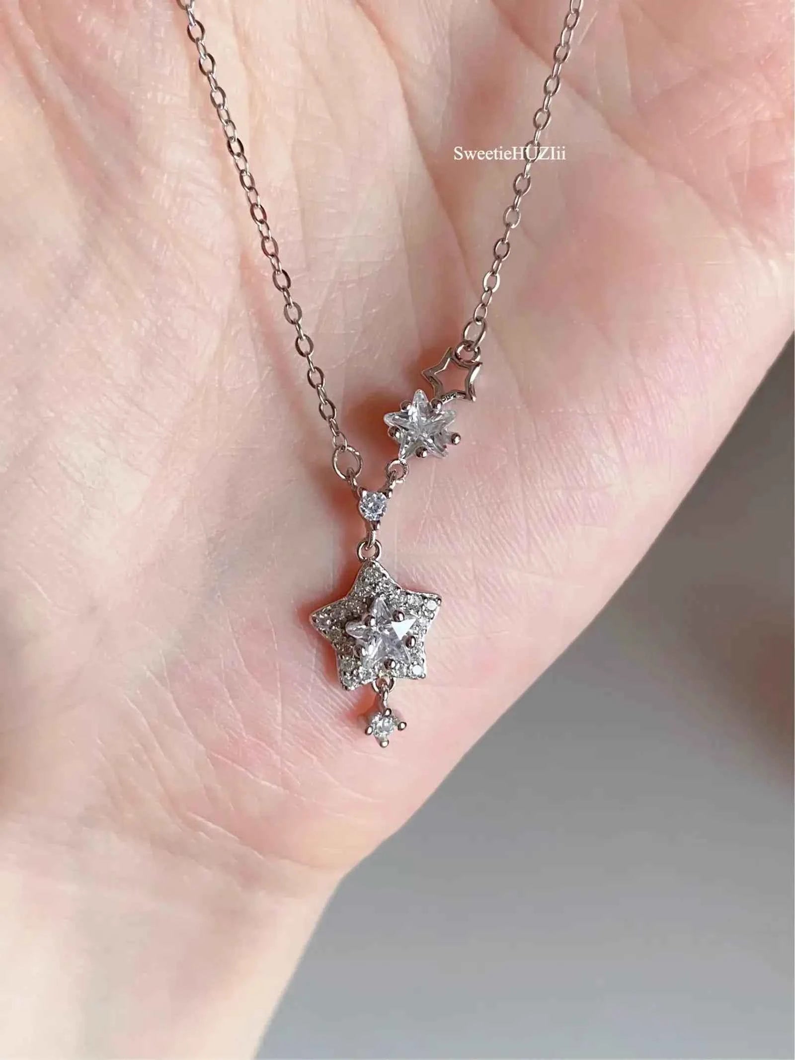 "Starry Charm" 925 Sterling Silver Star Necklace - Perfect Birthday Gift for Her