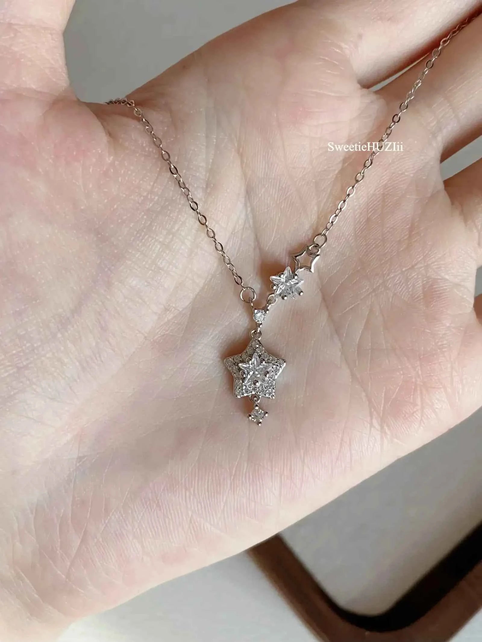 "Starry Charm" 925 Sterling Silver Star Necklace - Perfect Birthday Gift for Her