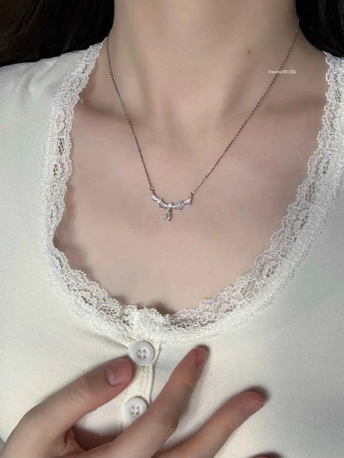 "Vintage Princess Tassel" 925 Sterling Silver Necklace - Elegant, Refined, and Exquisite
