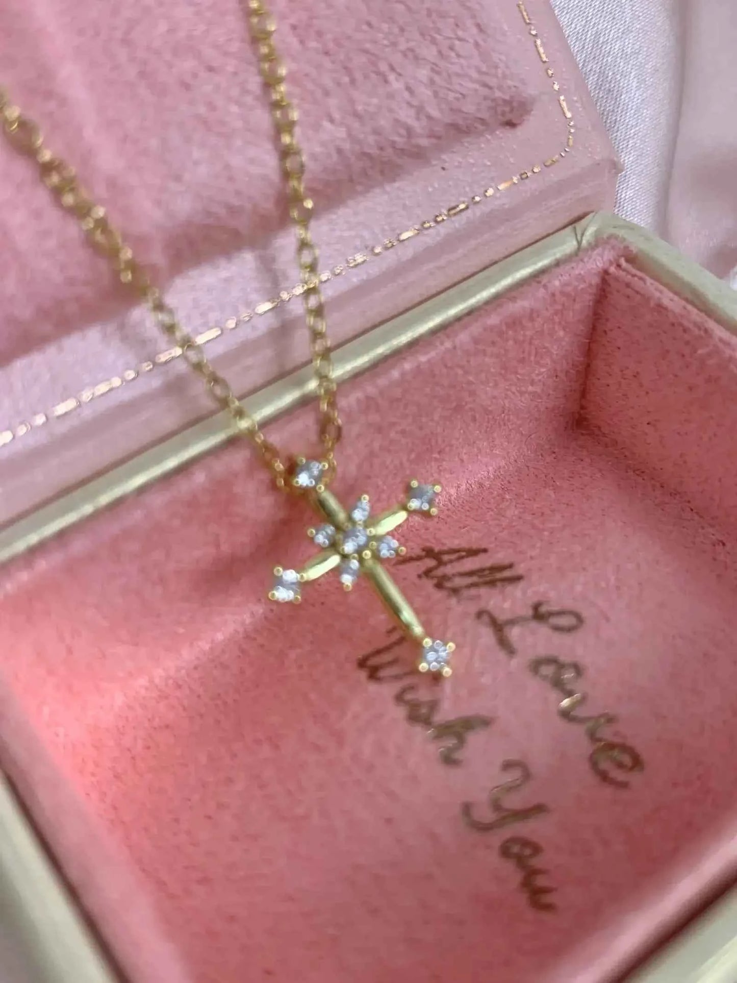 "Sparkling Faith" 925 Sterling Silver Mini Cross Necklace with Zircon - Elegant, Delicate, and Timeless