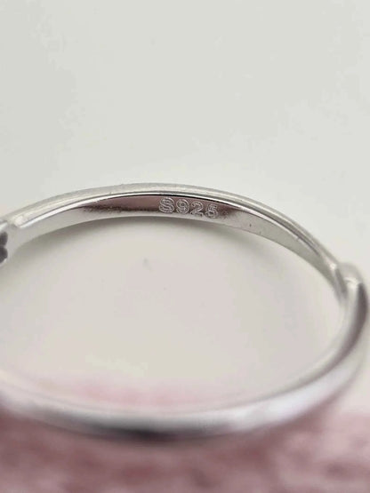 "Chic Bow" 925 Sterling Silver Diamond Accent Ring - Minimalist and Unique