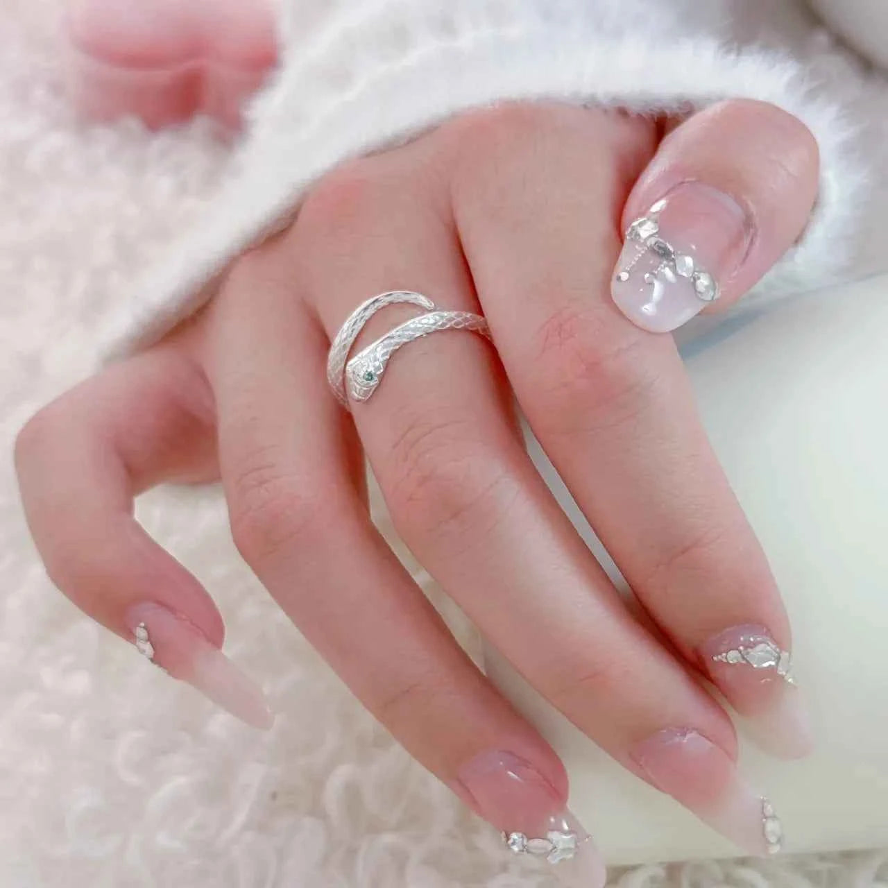 "Enchanting Snake" 925 Sterling Silver Ring - Unique, Bold, and Stylish