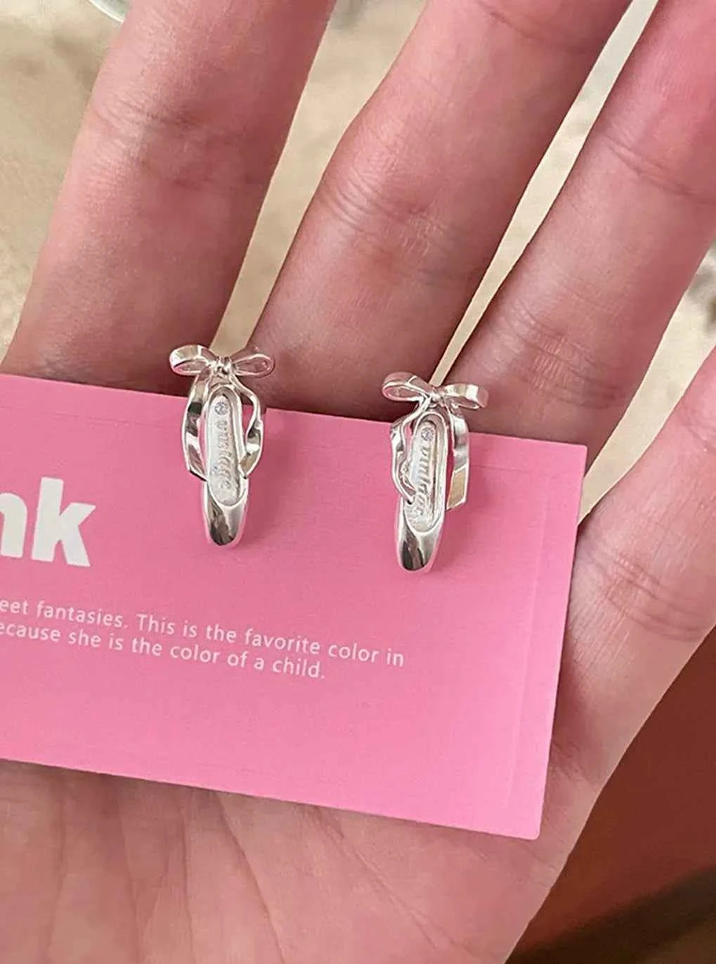"Ballet Shoes" 925 Sterling Silver Necklace - Elegant and Graceful