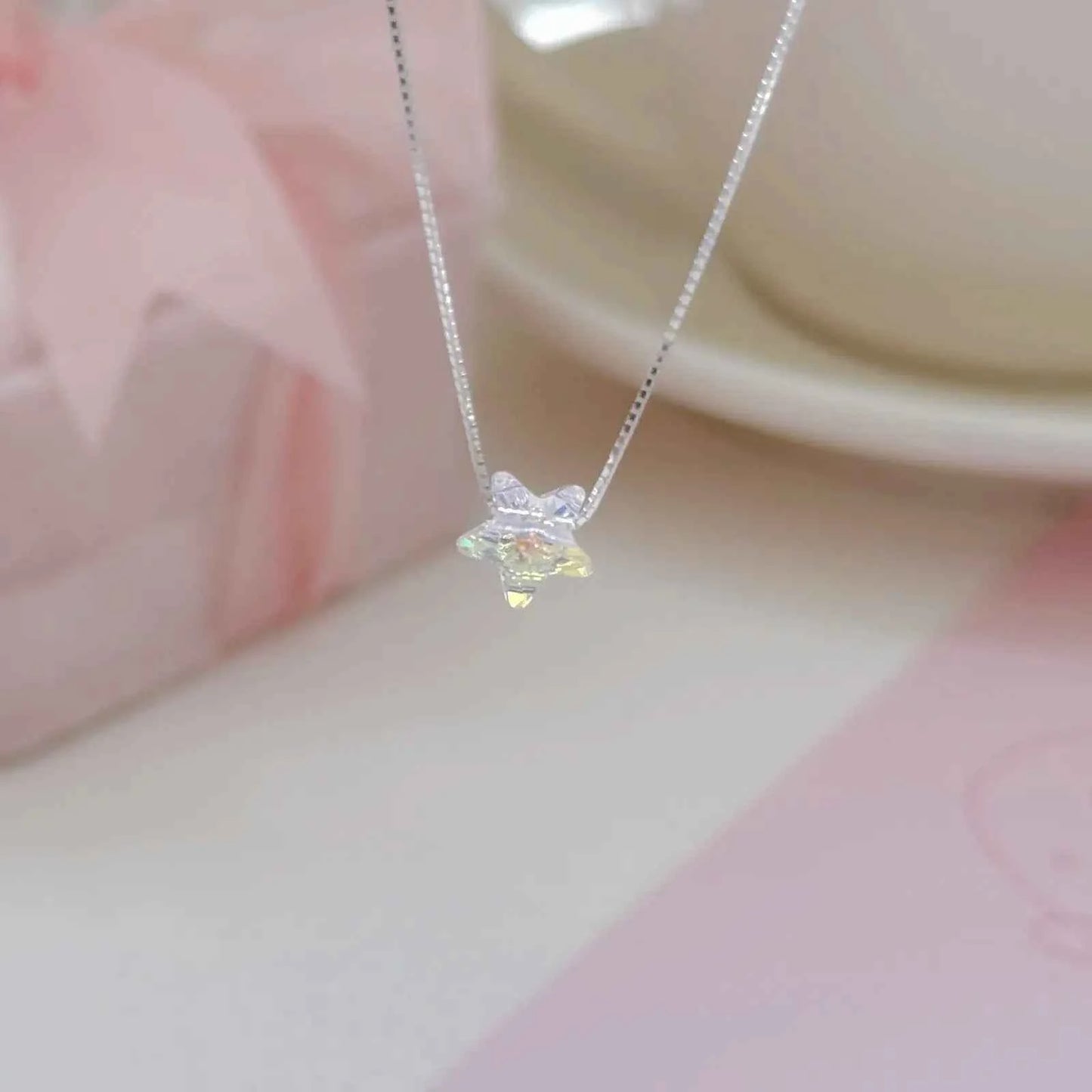 "Aurora Starlight" 925 Sterling Silver Necklace - Captivating and Mesmerizing
