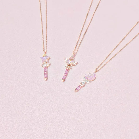 Fairy Wand 925 Sterling Silver Necklace with Colorful Crystals &#8211; Perfect for Birthdays and Graduations 2