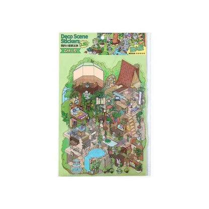 Plus My Cottage 5.0 – 3D Miniature Sticker Scenes - 2 Theme Sets: Forest Cottage | Underwater Town