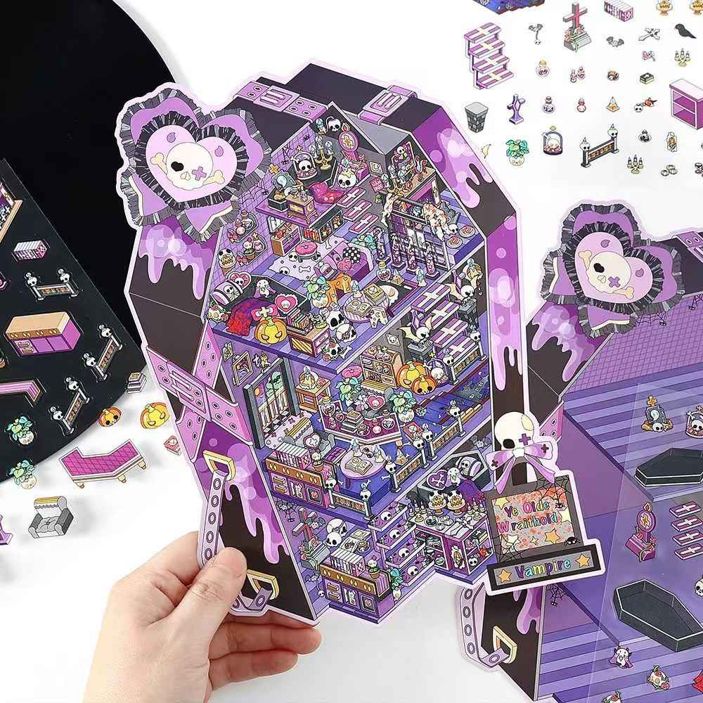 Plus Business of the Day 14.0 – 3D Miniature Sticker Scenes - 4 Theme Sets: Sweet Clinic | Ghost Hotel | Dance Hall | Tomato Express