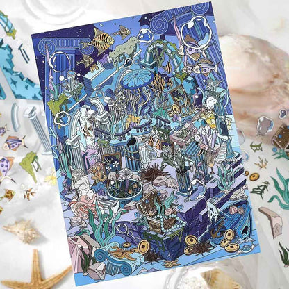 Plus Business of the Day 13.0 – 3D Miniature Sticker Scenes - 2 Theme Sets: Deep Sea Ruins | Abandoned Amusement Park
