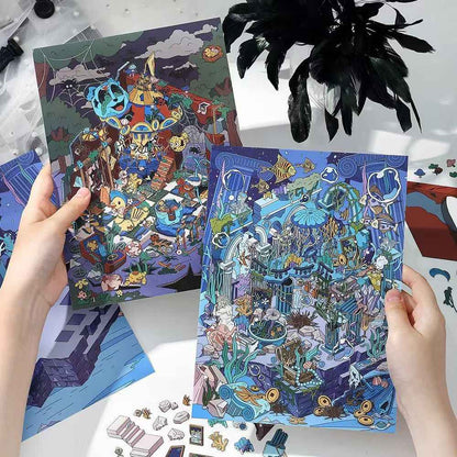 Plus Business of the Day 13.0 – 3D Miniature Sticker Scenes - 2 Theme Sets: Deep Sea Ruins | Abandoned Amusement Park