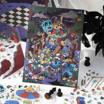 Plus Business of the Day 13.0 – 3D Miniature Sticker Scenes - 2 Theme Sets: Deep Sea Ruins | Abandoned Amusement Park