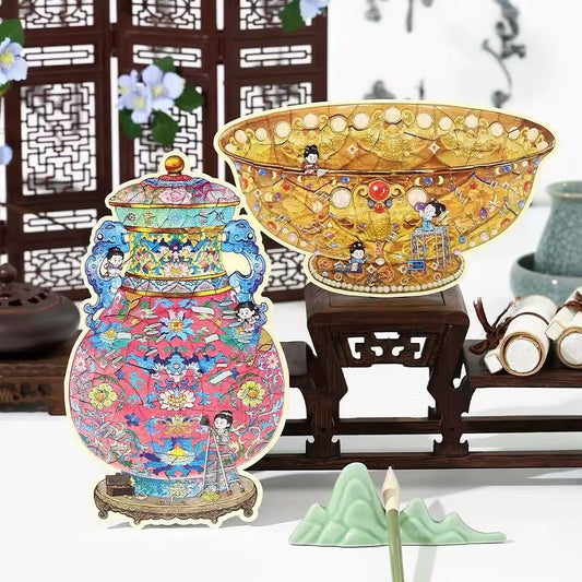 Plus Antique Restoration 3D Miniature Sticker Scenes &#8211; 2 Theme Sets Gilded Bowl Wishful Vase 7