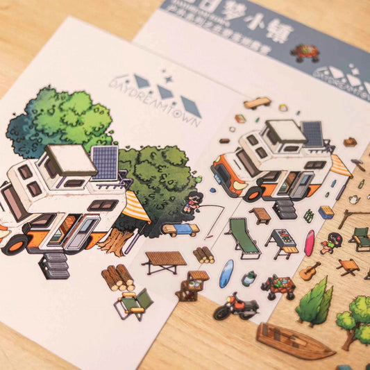 Original 3D Stickers - Dream Town Series: 4 Theme Sets - Outdoor Camping | Dream Cottage | Dream Treehouse 1.0 | Dream Treehouse 2.0 - SNSEASY
