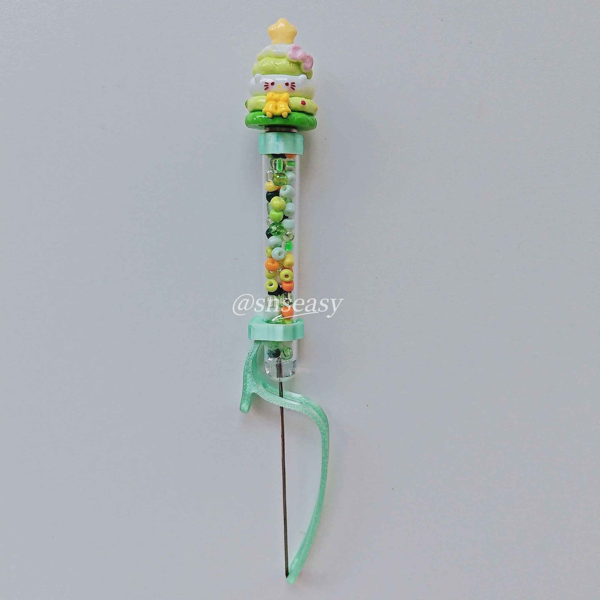 Pearl Bead Pen for Mini Fuse Beads – Hello Kitty Style with Magnetic Doll Tops | 3 Interchangeable Heads