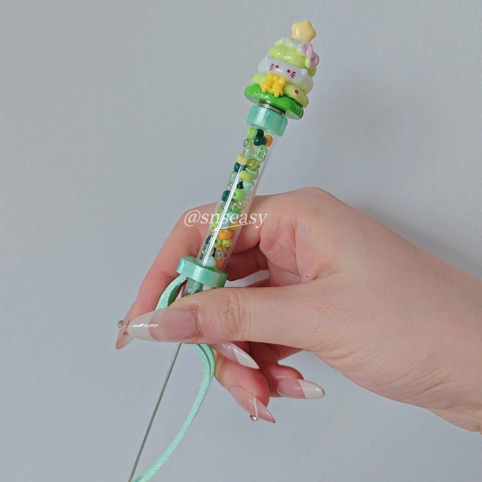 Pearl Bead Pen for Mini Fuse Beads – Hello Kitty Style with Magnetic Doll Tops | 3 Interchangeable Heads