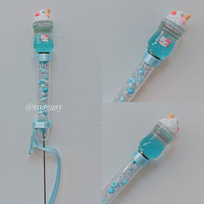 Pearl Bead Pen for Mini Fuse Beads – Hello Kitty Style with Magnetic Doll Tops | 3 Interchangeable Heads