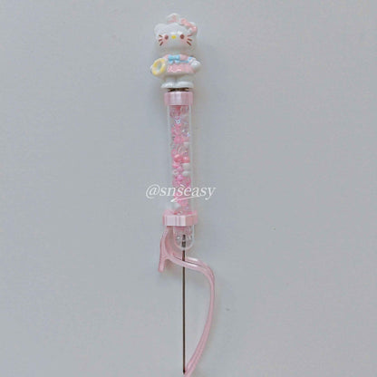 Pearl Bead Pen for Mini Fuse Beads – Hello Kitty Style with Magnetic Doll Tops | 3 Interchangeable Heads