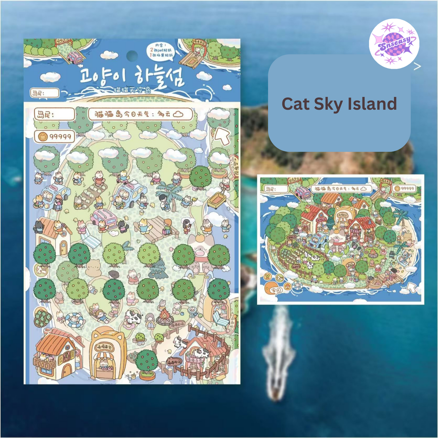 Sweet Moments – 3D Sticker Scenes - 4 Theme Sets: Cat Sky Island | Ghost House | RV Camping | Traditional Tavern