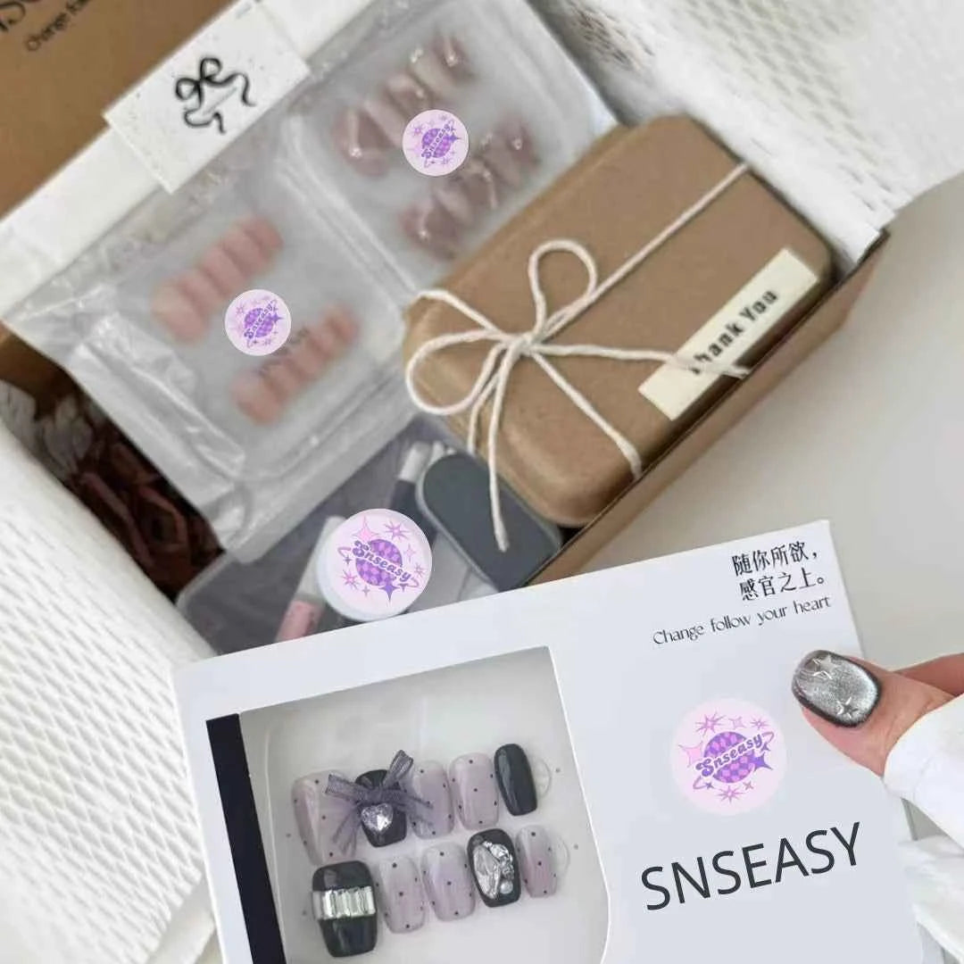 Handmade Wearable Cute Kitty Nail Art (10-Piece Set) – 3 Themes: Hello Kitty | Mocha Kitty | Black Kitty - SNSEASY