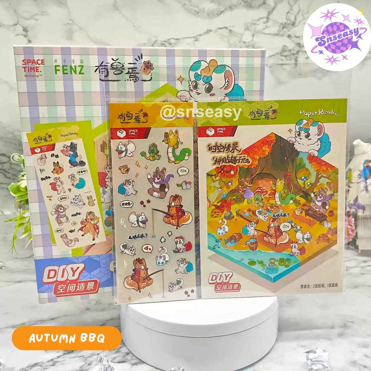 Orcs and Elves 3D Isometric Room Stickers - 8 Theme Sets: Dragon’s Castle | Elf's Daily Work | School Opening Ceremony | Happy Birthday | Birthday Party | Deer Man's Shop | Autumn BBQ | Mooncake Factory - SNSEASY