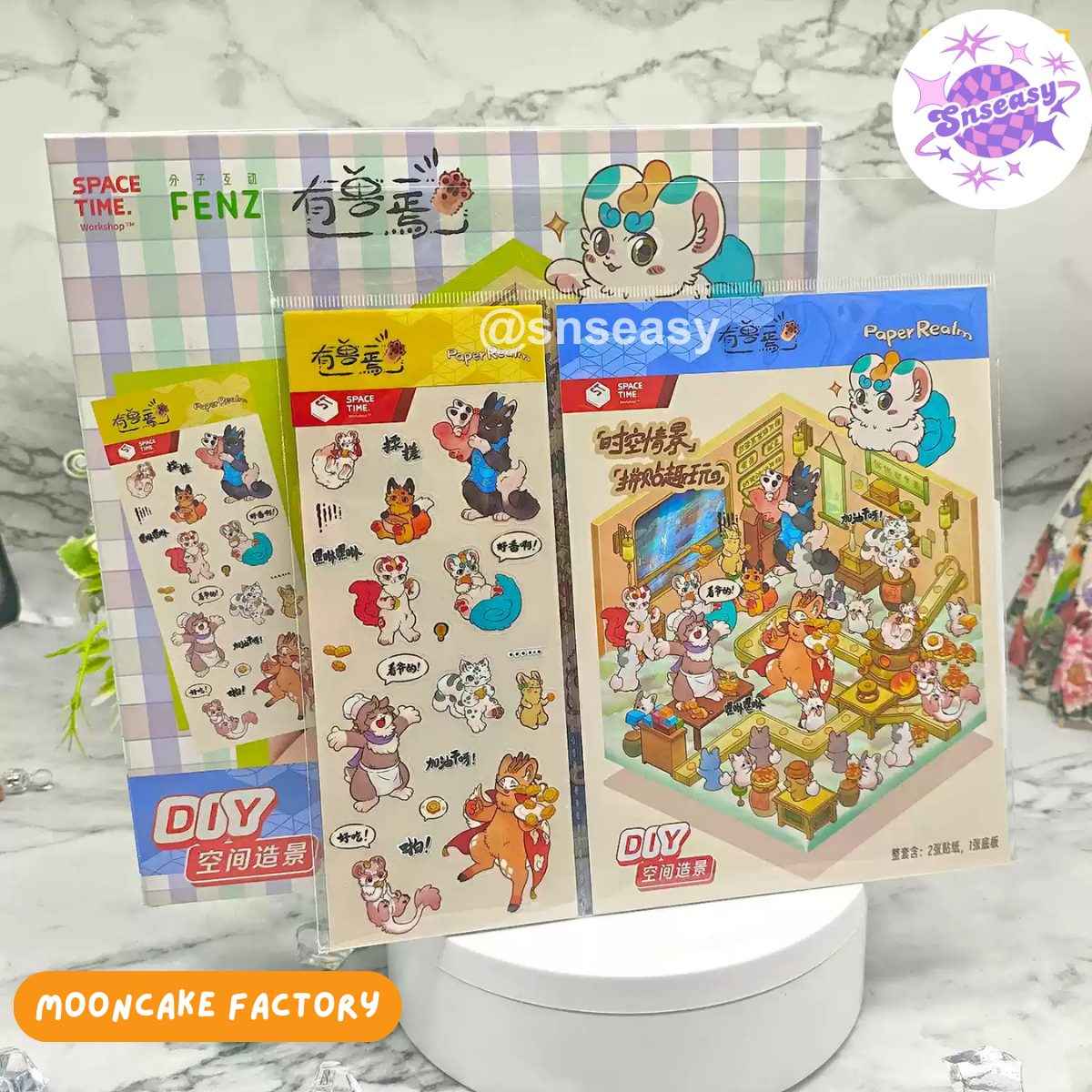 Orcs and Elves 3D Isometric Room Stickers - 8 Theme Sets: Dragon’s Castle | Elf's Daily Work | School Opening Ceremony | Happy Birthday | Birthday Party | Deer Man's Shop | Autumn BBQ | Mooncake Factory - SNSEASY