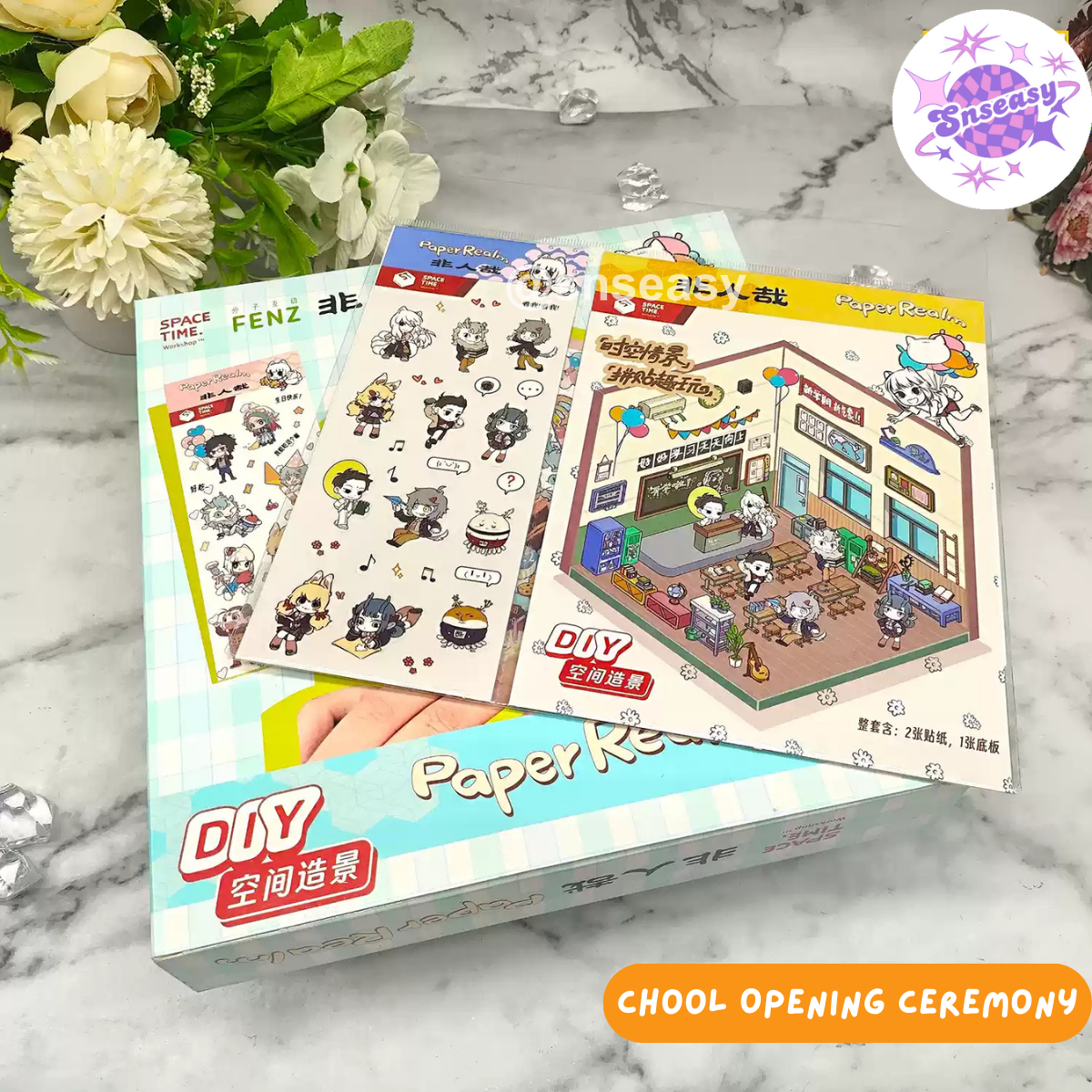 Orcs and Elves 3D Isometric Room Stickers - 8 Theme Sets: Dragon’s Castle | Elf's Daily Work | School Opening Ceremony | Happy Birthday | Birthday Party | Deer Man's Shop | Autumn BBQ | Mooncake Factory - SNSEASY