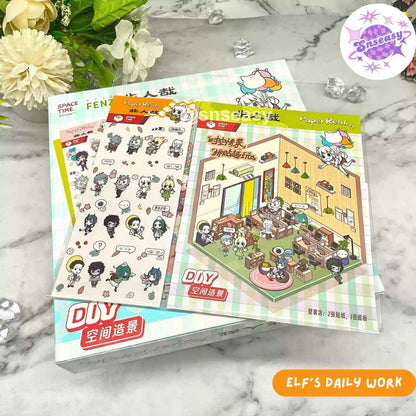 Orcs and Elves 3D Isometric Room Stickers - 8 Theme Sets: Dragon’s Castle | Elf's Daily Work | School Opening Ceremony | Happy Birthday | Birthday Party | Deer Man's Shop | Autumn BBQ | Mooncake Factory - SNSEASY