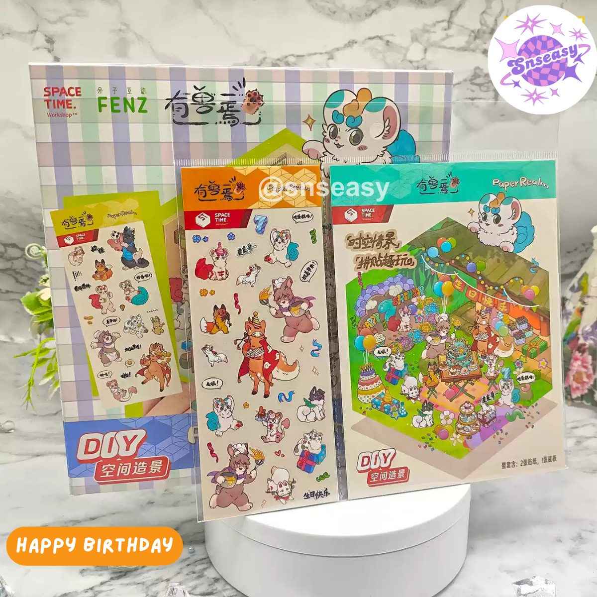 Orcs and Elves 3D Isometric Room Stickers - 8 Theme Sets: Dragon’s Castle | Elf's Daily Work | School Opening Ceremony | Happy Birthday | Birthday Party | Deer Man's Shop | Autumn BBQ | Mooncake Factory - SNSEASY