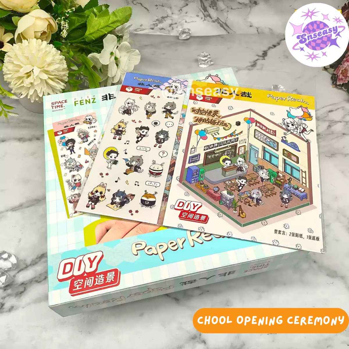 Orcs and Elves 3D Isometric Room Stickers - 8 Theme Sets: Dragon’s Castle | Elf's Daily Work | School Opening Ceremony | Happy Birthday | Birthday Party | Deer Man's Shop | Autumn BBQ | Mooncake Factory - SNSEASY