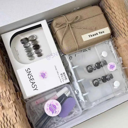 U1 Premium Color Handmade Nail Art (10-Piece Set) - SNSEASY