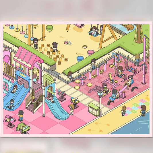 Leisure Moments – 3D Miniature Scene Stickers – 3 Theme Sets: Coffee Estate | Street Food | Amusement Park