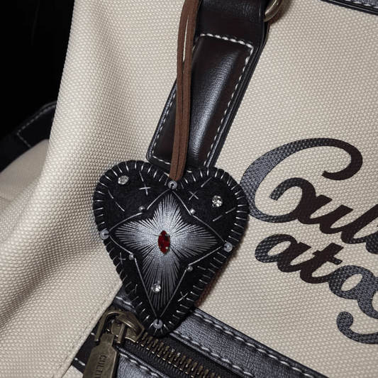 Handmade Black Felt Heart Charm | Made to Order