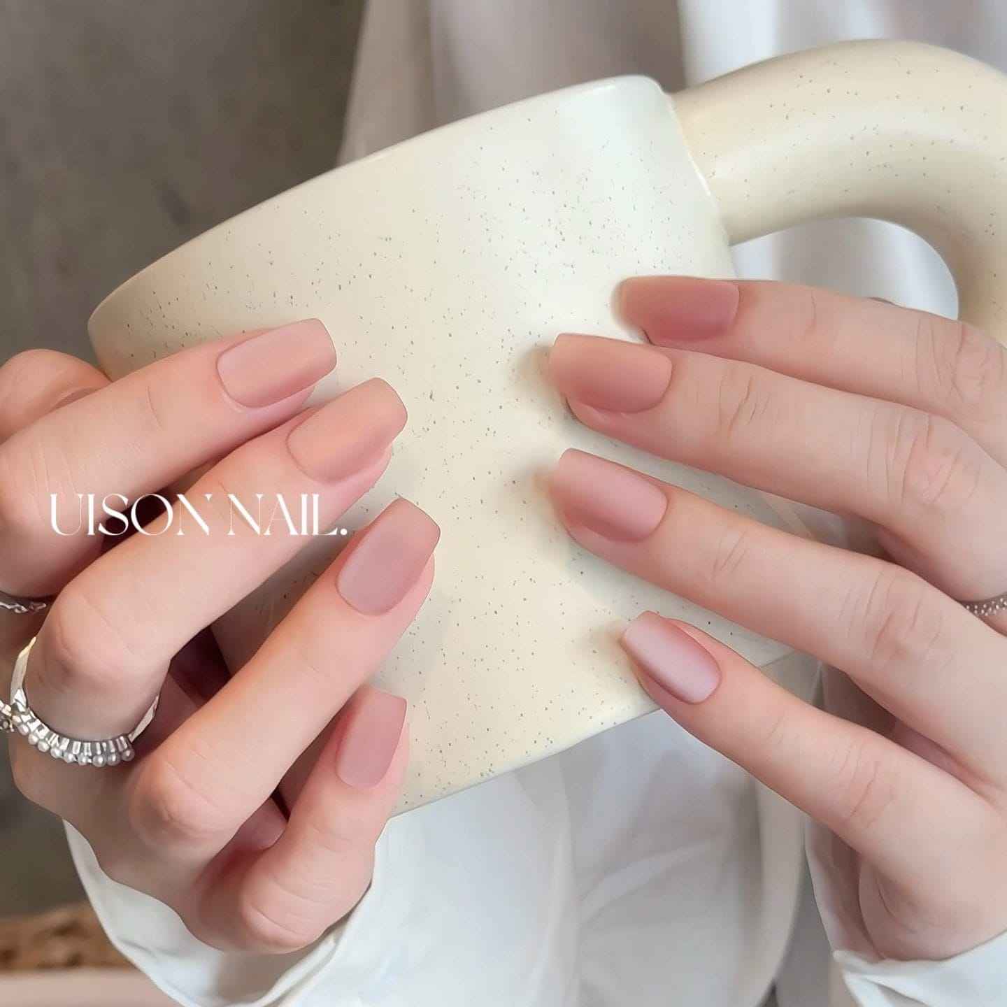 Pink Mist Sea Nail Art - Short Square 15mm - SNSEASY