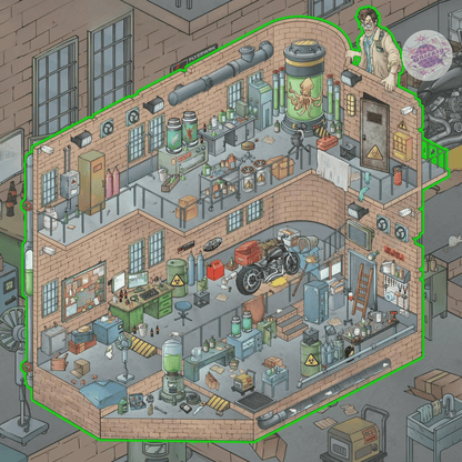 Biochemical Horror Series – Plus Size 3D Miniature Scene Stickers – 3 Theme Sets: Bio Lab | Bio Factory | Bio Hospital - SNSEASY