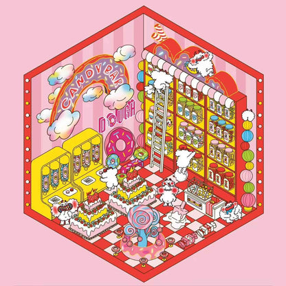 Mischief Maker Series 3D Isometric Room Stickers - 6 Theme Sets: Christmas Party | Candy House | Our Home | Valentine's Beach | Dessert Shop | Halloween Wonderland with Luminous - SNSEASY