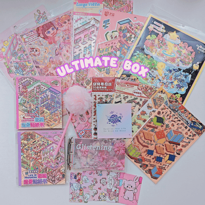 "Cute Cat" Scene Sticker Box